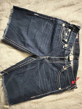 Custom True Religion Dark Blue Men’s Denim Billy Super T Shorts
